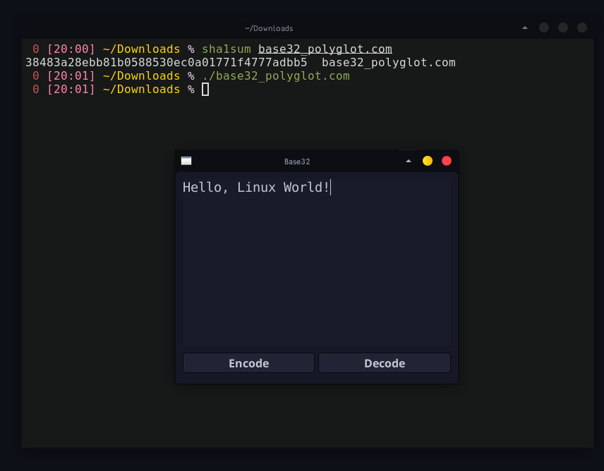 Base32 Polyglot