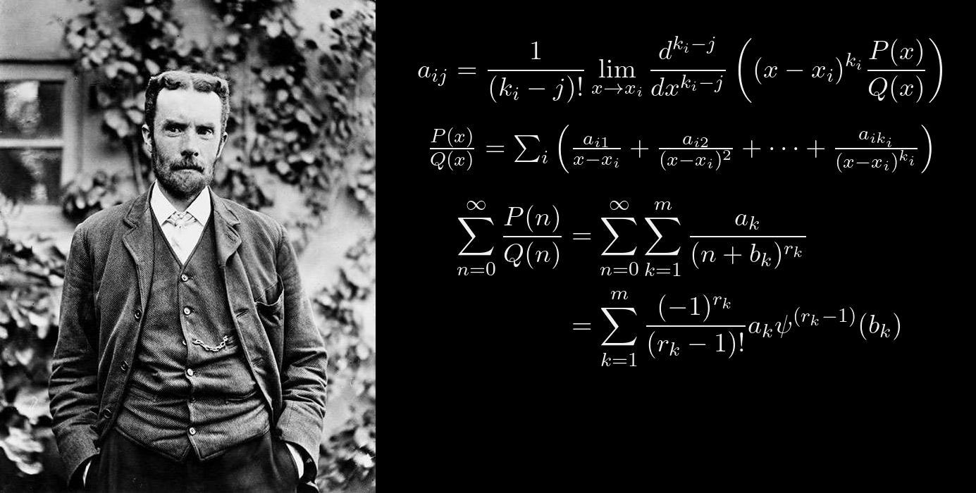 Heaviside's partial fraction decomposition method.